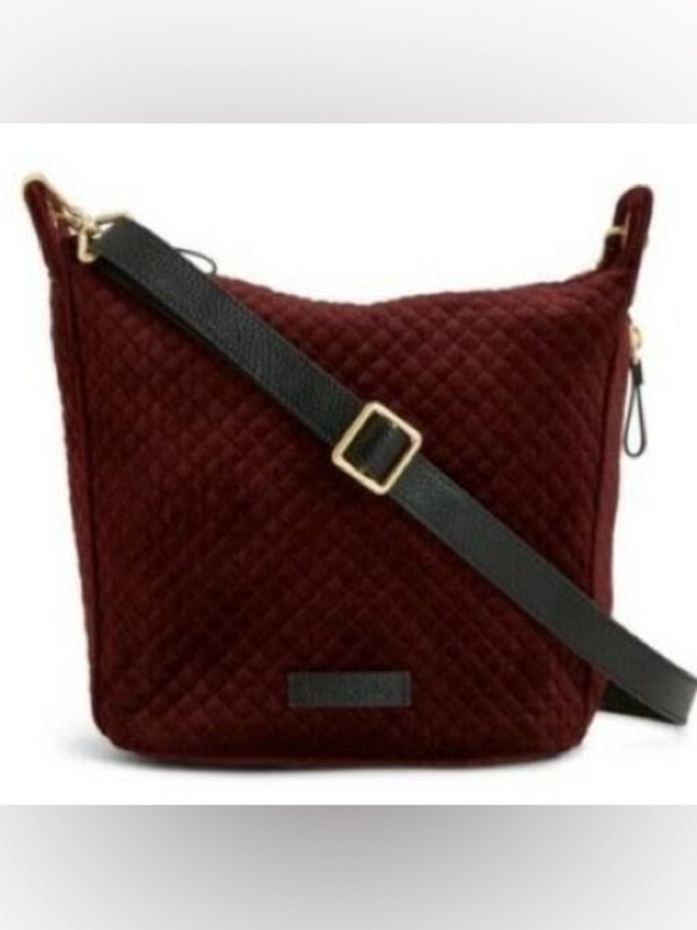 Vera Bradley Velvet Carson Hobo Bag/Crossbody in Chocolate Raisin